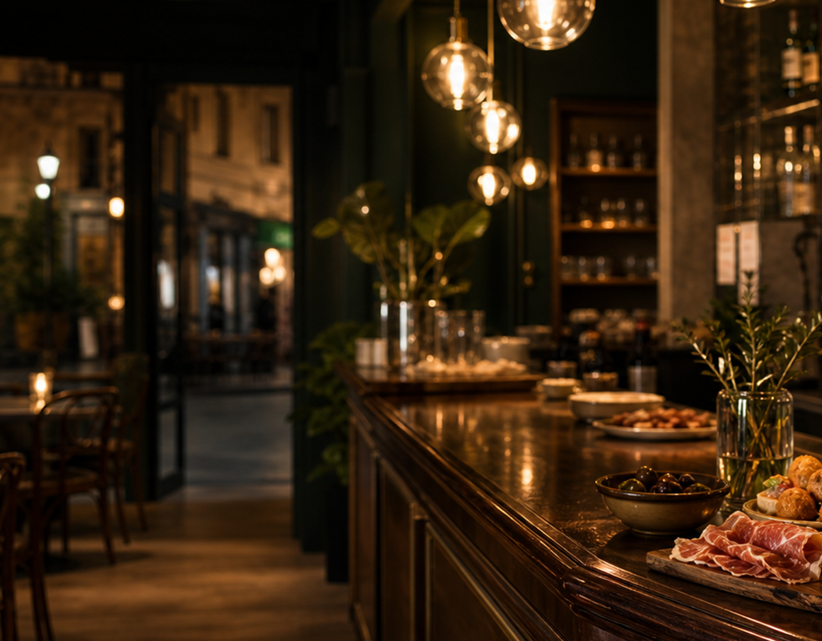 La mesa como punto de encuentro en Bar La Báscula